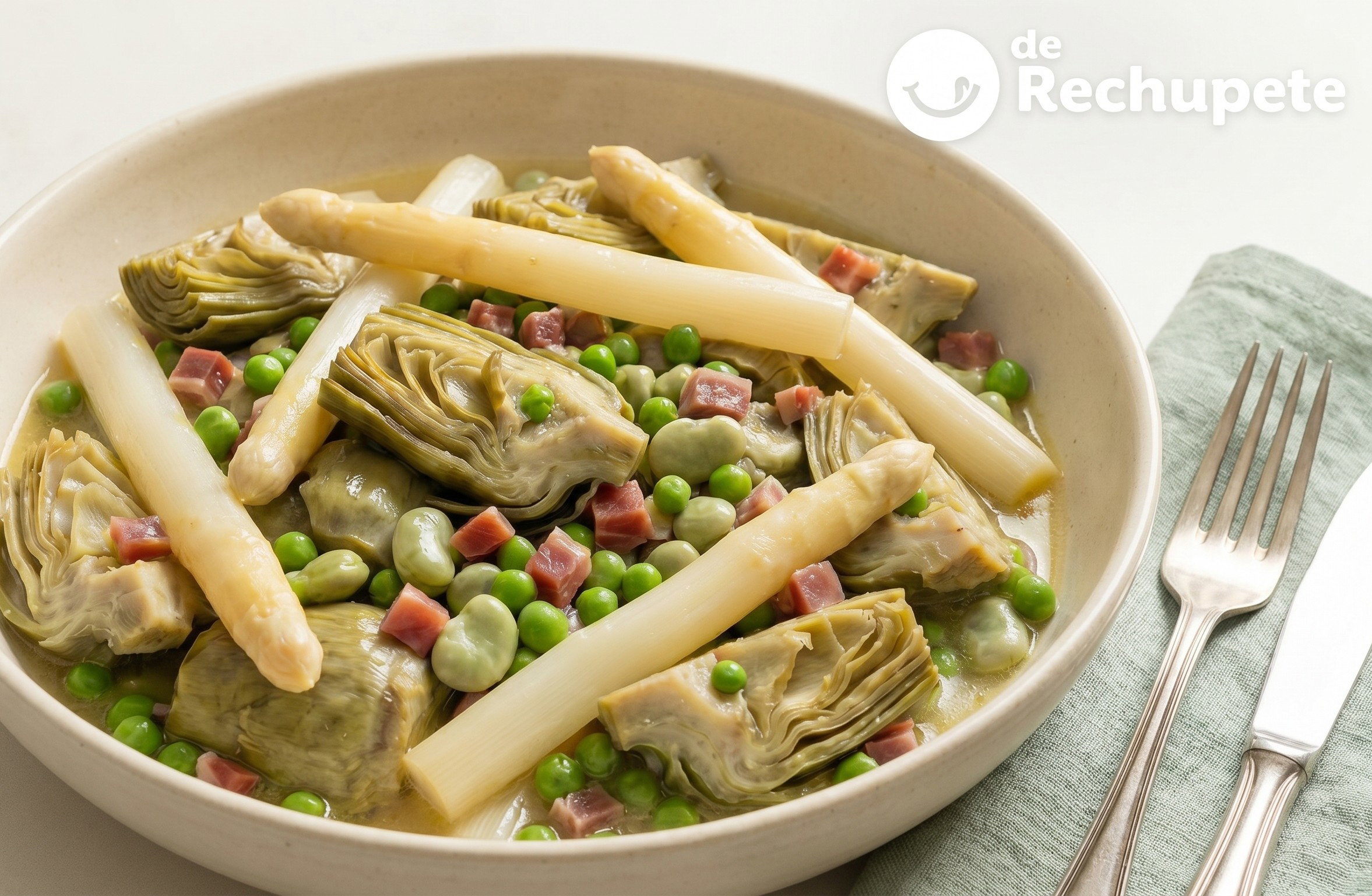 Menestra de verduras a la navarra en primavera