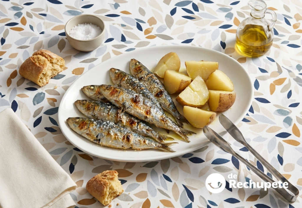 Sardinas asadas con cachelos: receta gallega de verano