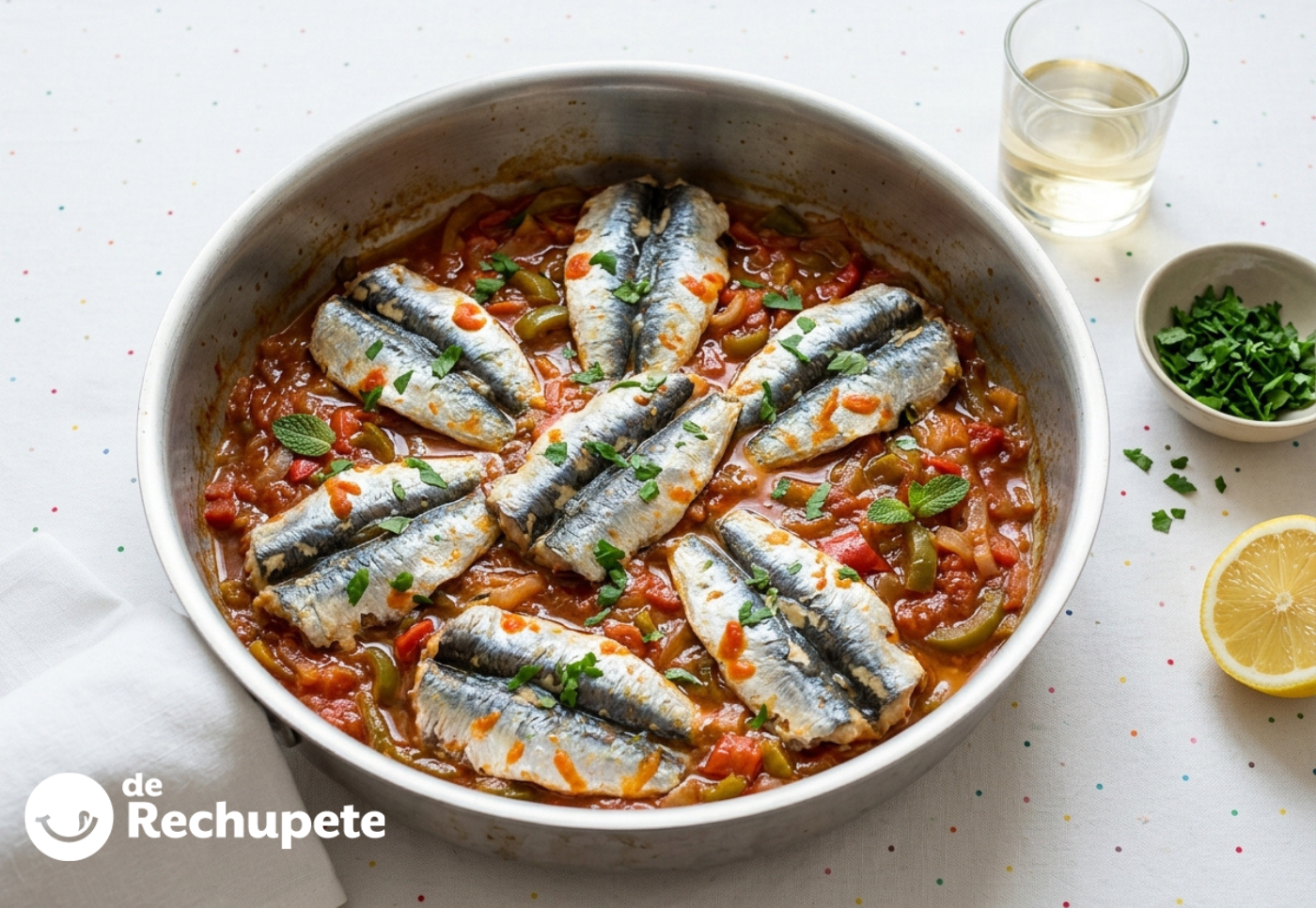 Moraga de sardinas a la malagueña con sofrito corto