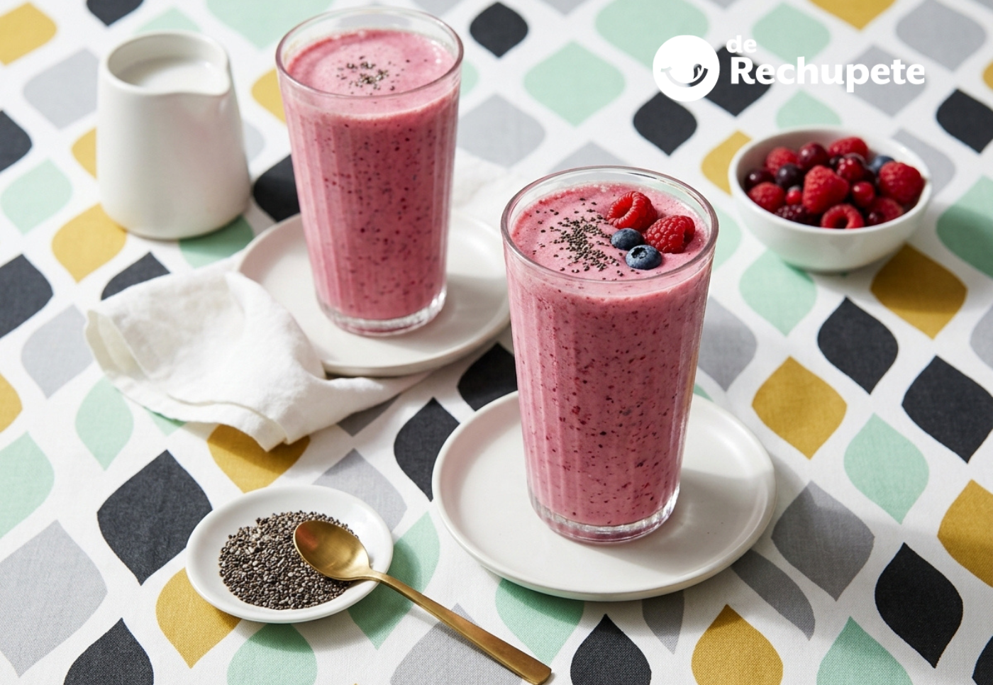 Smoothie de coco y frutos rojos en 5 minutos