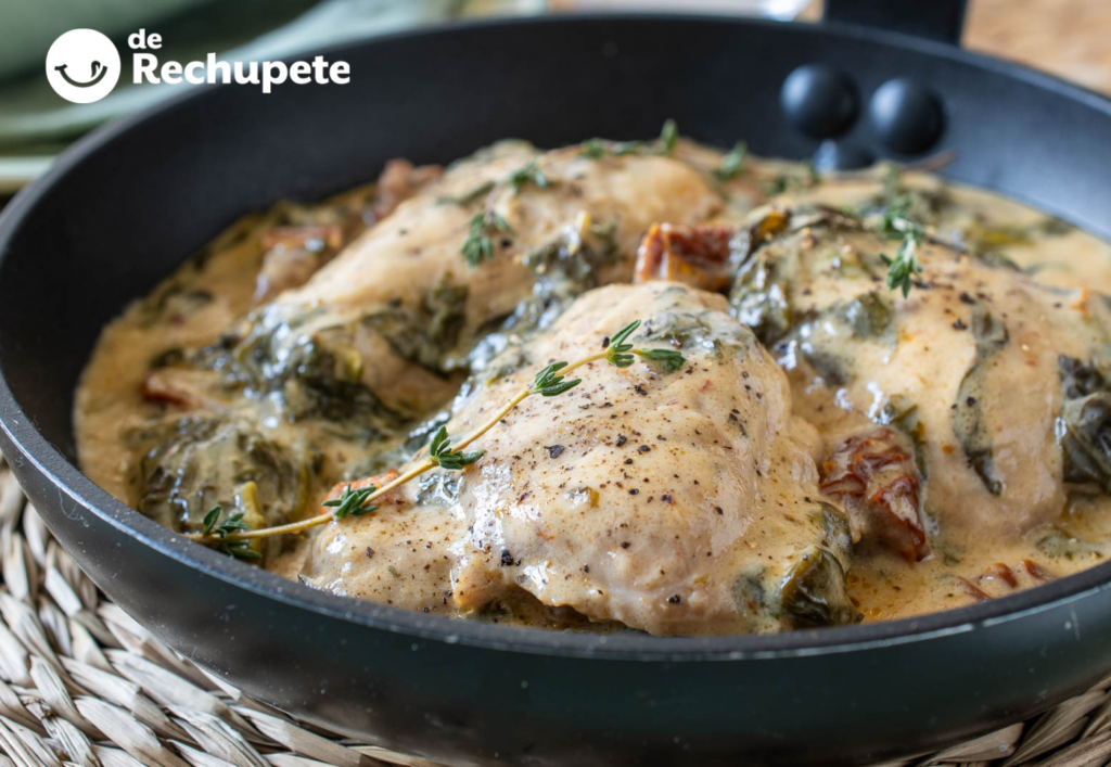 Pollo a la toscana cremoso con tomate seco