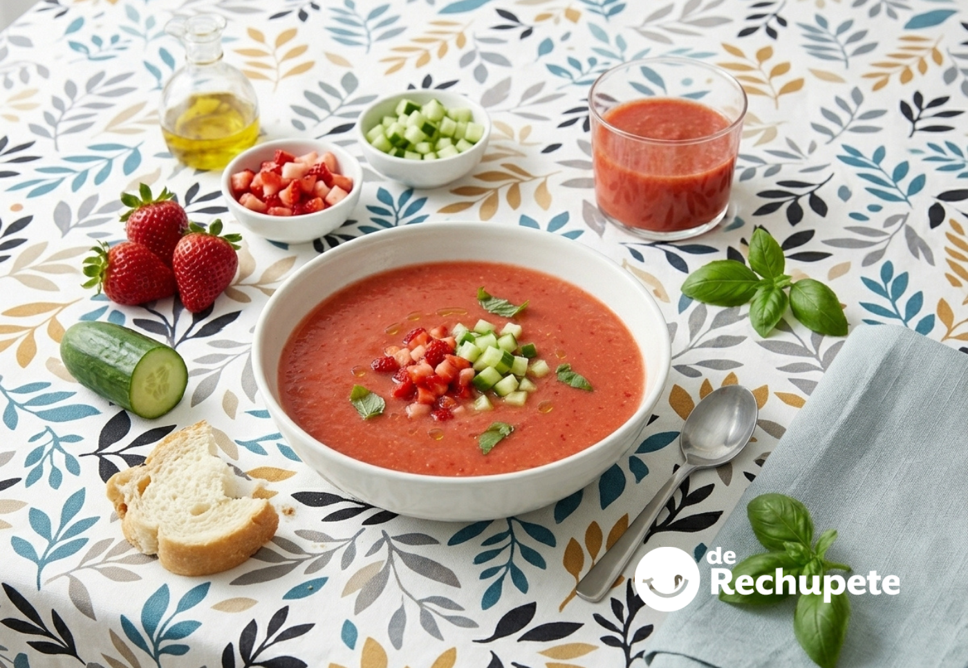 Gazpacho de fresas: sopa fría con tomate y fruta